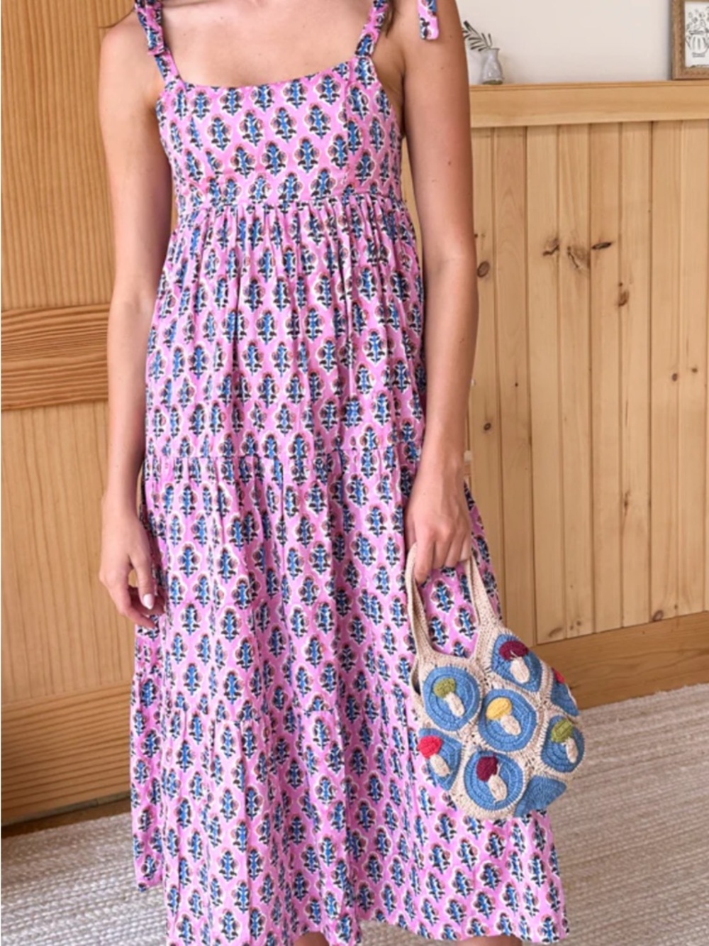 Emerson Fry - SARA TIER DRESS - DAY FLOWERS AURORA PINK